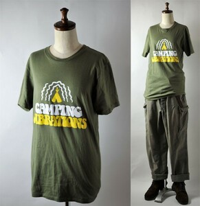 ★【希少 国内正規品 エルサルバドル製】POLER CAMP VIBES ポーラー キャンプ バイブス Tシャツ S カーキ USED