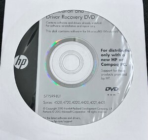 2YXS1212★現状品★HP アプリケーション & ドライバリカバリー DVD Windows XP (シリーズ：4520,4720,4320,4420,4321,4421)