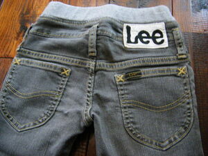 ☆稀少/美品/送料込☆ LEE/リー ☆ BLACK DENIM/ブラックデニム ☆100サイズ/ヴィンテージ加工/ウエスト調整式