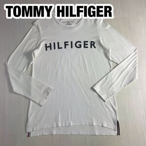 TOMMY HILFIGER トミーヒルフィガー 長袖Tシャツ S ホワイト プリント