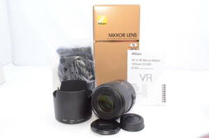 ★ほぼ新品★ニコン Nikon AF-S VR Micro-NIKKOR 105mm F2.8 G IF-ED 元箱付き＃P0612405020Y