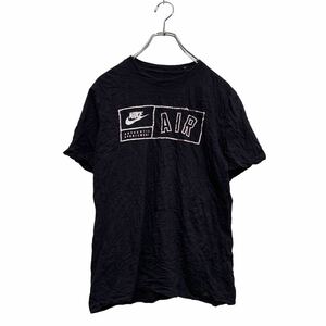 NIKE 半袖 プリントTシャツ M ブラック ナイキ クルーネック AIR 古着卸 アメリカ仕入 a604-6494