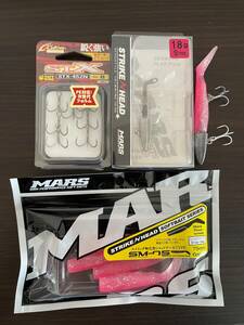 MARS マーズ ストライクヘッド Sタイプ 18ｇ ストライクミノー SM-75 ピンクバック オーナーばり STX-45ZN サイズ8 