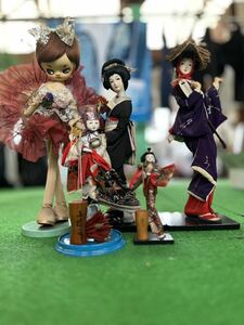 日本人形　フランス人形　和服　着物　5体セット　JAPAN DOLL 昭和レトロ　アンティーク