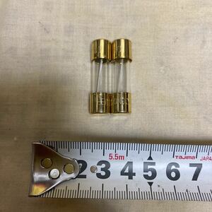 金メッキガラス菅ヒューズ　30A 2本セット　(未使用品)