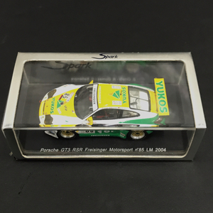 Sparkmodel Porsche GT3 RSR Freisinger Motorsport n°85 LM 2004 モデルカー ケース 付属 スパーク ポルシェ