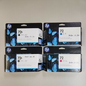 HP　純正インクカートリッジ　Designjet 72B/72　４色セット　130ml　(Designjet T770/T790/T795/T1200/T1300/T1708/T2300)