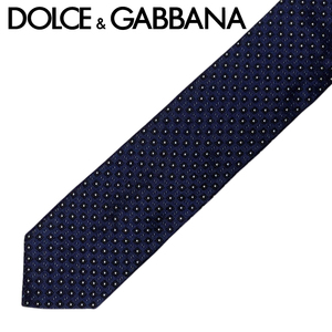 DOLCE&GABBANA ネクタイ ブランド ドルチェ＆ガッバーナ イタリア ネイビー×ホワイト【剣先幅：6cm】 gt149e-gh458-b0065