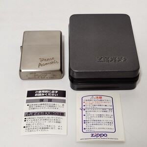 未使用保管品 ZIPPO ジッポ Solid Titanium ソリッドチタン Peace Acoustic