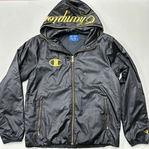 Champion チャンピオン インサレーションジャケット Mサイズ CJ9437 ブラック ゴールド フルジップ パーカー ジャケット アウター メンズ黒