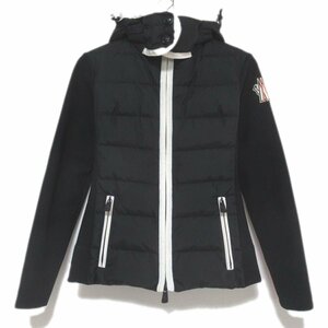 美品 21AW MONCLER モンクレールグルノーブル ZIP UP CARDIGAN ジップアップ フーディー ダウンジャケット Sサイズ ブラック