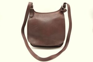 1円〜 オールド コーチ ヴィンテージ ショルダーバッグ ポシェット 9135 Unisex メンズ レザー 茶 ブラウン COACH 9419h