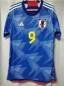 正規品　美品　サッカー日本代表ユニフォーム　カタールワールドカップ　adidas　サムライブルー　三笘薫　三苫薫　元川崎フロンターレ9