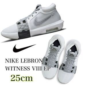 NIKE LEBRON WITNESS VIII EP ナイキ レブロン ウィットネス VIII EP ホワイト/ブラック(FB2237-100)白25cm箱無し