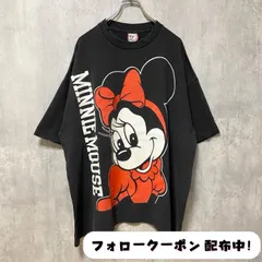 古着 used　90s　90年代　Disney　ディズニー　半袖プリントデザインTシャツ　黒　ブラック　ミニー　オーバーサイズ