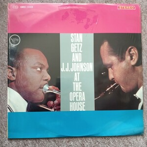 LPレコード　オペラハウスのスタン・ゲッツとJ.J.ジョンソン 　Verve国内盤美品 　　　　STAN GETZ &J.J JOHNSON　AT THE OPERA HOUSE 