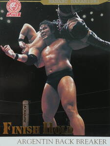 バンダイ2001年・新日本プロレス・カード　FINISH HOLD　中西学・アルゼンチンバックブリーカー