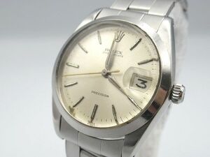 ☆ROLEX ロレックス OYSTERDATE PRECISION オイスターデイト プレシジョン 6694 手巻き cal.1215 シルバー文字盤 現状稼働品 中古 腕時計