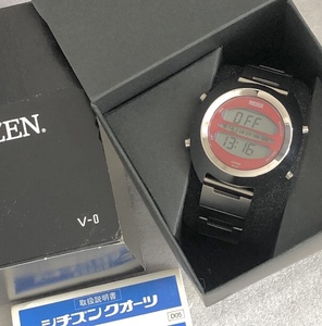 CITIZEN デジタル 稼動品 インディペンデント ブレスレット ウォッチ RED 赤 Cライン デザイン 時計 好きに も INDEPENDENT シチズン