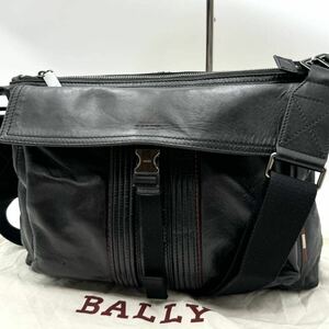 【現行モデル/極美品】BALLY バリー メッセンジャーバッグ ショルダー クロスボディ ビジネス 本革 レザー メンズ トレスポ 鞄 黒 ブラック