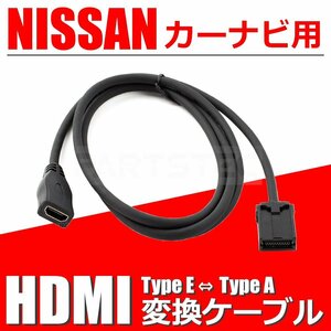 MM519D-L セレナ 日産 カーナビ HDMI 変換ケーブル タイプE を タイプA に 接続 アダプター コード 配線 車 /146-123
