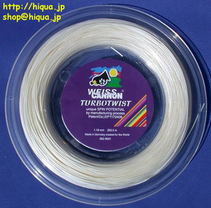 1.18mmウエスキャノン ターボツイスト8角形200mテニスロールガットWeissCANNON Turbo Twist Tennis String 200ｍ