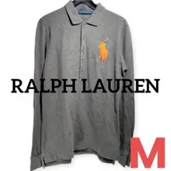 【Ralph Lauren】★長袖ポロシャツ★ビックポニー★グレー★レディース