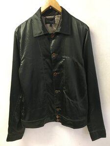 ◆国内正規 DIESEL BLACK GOLD ディーゼル ブラックゴールド サテン コーチ ジャケット 暗めグリーン サイズ48 美