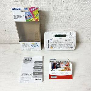 228＊中古品 CASIO ネームランド KL-P40 ホワイト ラベルライター NAME LAND コンパクトボディ 動作確認済み＊