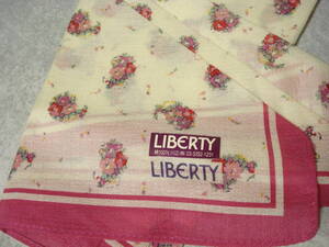 ☆ LIBERTY リバティ ハンカチ 2枚☆ ピンク 花柄 青 ブルー シルク混