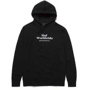 【M】HUF ハフ パーカー 裏起毛パーカー プルオーバー SKIDROKYO/BLACK