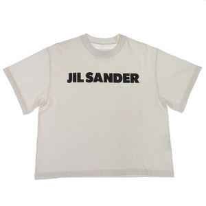 美品 ジルサンダー 21SS 半袖 JIL SANDER ロゴプリント Tシャツ カットソー レディース M オーバーサイズ