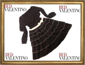 超カワ★ＲＥＤ　ＶＡＬＥＮＴＩＮＯ★ニット・ティアードワンピース