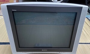 (引取・運搬) SONY ソニー ブラウン管 テレビ 25型 KV-25DA65 2004年製 通電確認済 中古 現状品 リモコン付 昭和 希少 レトロ