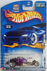 2003 #019 ホットウィール 1/4 Mile Coupe 1/4 マイル クーペ Hot Wheels First Edition #7/42 紫 Purple