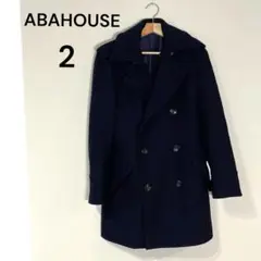 超美品ABAHOUSE ウールキュプラ上質チェスターコート2 ブラック　ネイビー