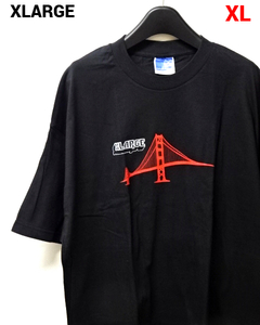 XL 未使用【90s USA製 XLARGE Tee Black エクストララージ Tシャツ ブラック MADE IN USA 90