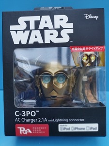 スターウォーズ/StarWars microUSBコネクタAC充電器2A C-3PO PG-DAC351C3