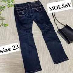 MOUSSY マウジー 希少 シルバーステッチ デニム スキニー ジーンズ 23