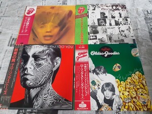 ローリングストーンズ帯付LP7枚+おまけブート盤まとめて！メインストリートのならず者山羊の頭のスープ他レコードRolling Stones