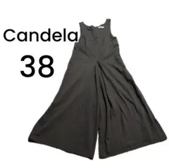 【Candela】ワイドパンツ オールインワン サロペット オーバーオール 38