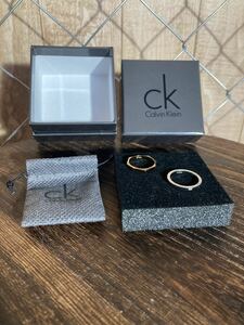 Calvin Klein カルバンクライン ステンレスリング 2本セット　カラー シルバー　ゴールド　アクセサリー　CK CKsus リング