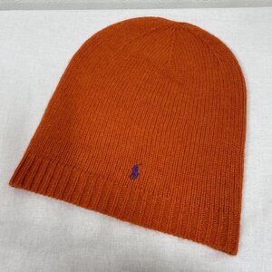 ラルフローレン POLO RALPH LAUREN ニット帽 ビーニー ワッチキャップ ワンポイント刺?ロゴ 4PF062812 ウール オレンジ 帽子 帽子 -