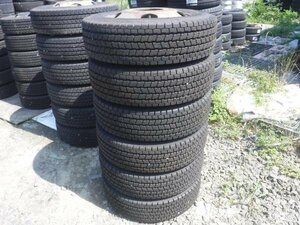 送料無料●鉄ホイール 5H-203.2 6本 9.5分山 23年 ヨコハマ 205/75R16 113/111L LT 16インチ●34474