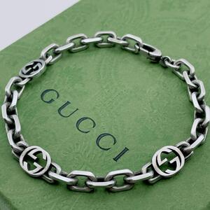 GUCCI　インターロッキング　ブレスレット　シルバー925