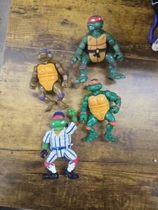 Vintage Lot Of 4 Teenage Mutant Ninja Turtles, Donatello, Raphael, Michelangelo 海外 即決