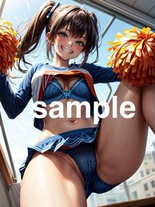 358 AI Girlsオリジナル美少女 コスプレアート A4ポスター イラスト 高画質 光沢紙 セクシー セーラー服 下着 パンティ チアリーダー