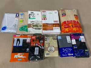 ◆HU140 ●未使用● メンズ 肌着 まとめ　グンゼ　しまむら など　半袖U首 Ｍサイズ / ロングタイツ LLサイズ など◆T