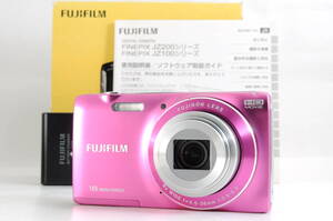 動作品 富士フィルム FUJIFILM FinePix JZ250 ファインピックス ピンク コンパクトデジタルカメラ 箱 取説 充電器付 管MM1125