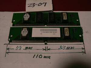 送料最安 140円 MEM23-07：SIMMメモリー　メーカー、規格、容量等不明　MSC2323267A　-60DS4A　OKIのチップ片面のみ4個搭載　2枚組